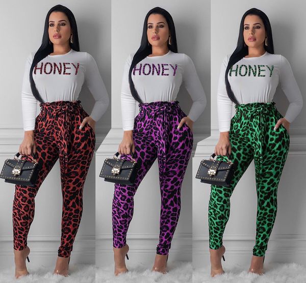 2021 european and american women's fashion commuter letter printing leopard two-piece suit long-sleeved trousers, Black;white
2021 european and american women's fashion commuter letter printing leopard two-piece suit long-sleeved trousers, Black;white