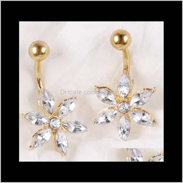& bell drop delivery 2021 gem 18k gold flower crystal button 316l stainless steel navel piercing dangle belly rings body jewelry yftpl, Silver
& bell drop delivery 2021 gem 18k gold flower crystal button 316l stainless steel navel piercing dangle belly rings body jewelry yftpl, Silver