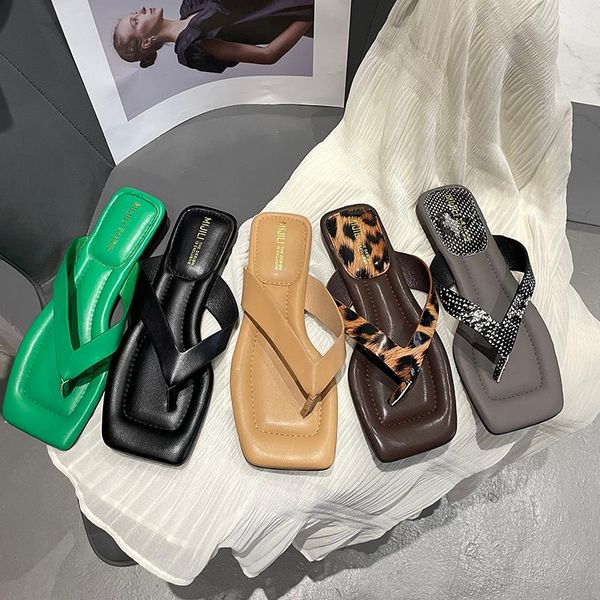 leopard flip flops shoes women square open toe summer outdoor slippers soft sole beach sandals, Black
leopard flip flops shoes women square open toe summer outdoor slippers soft sole beach sandals, Black