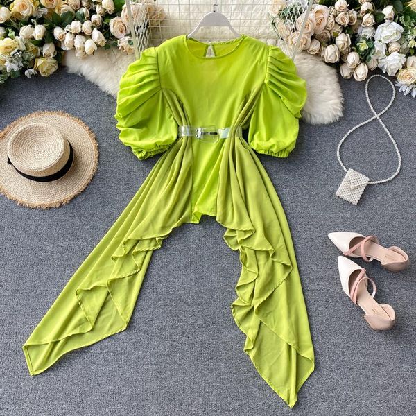 women's blouses & shirts women puff sleeve shirt female long irregular ruffled stitching blouse harajuku holiday seaside beach blusas, White
women's blouses & shirts women puff sleeve shirt female long irregular ruffled stitching blouse harajuku holiday seaside beach blusas, White