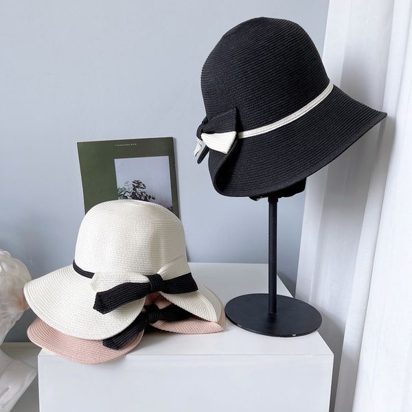 big hat little fragrant wind behind split dovetail female summer sun protection straw color matching bow fisherman's versatile basin, Blue;gray
big hat little fragrant wind behind split dovetail female summer sun protection straw color matching bow fisherman's versatile basin, Blue;gray