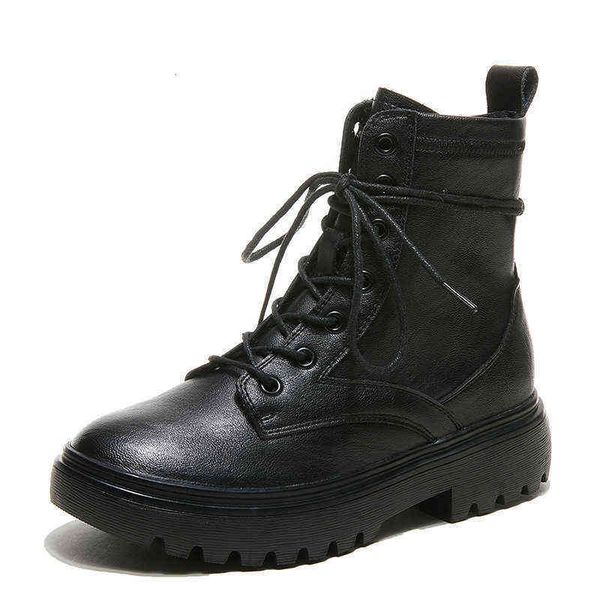 lace up black martin boots women's british style 2021 autumn leather motorcycle middle tube thin elastic knight
lace up black martin boots women's british style 2021 autumn leather motorcycle middle tube thin elastic knight