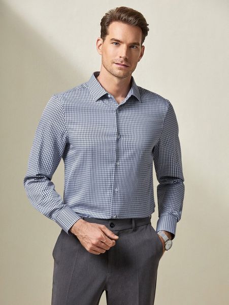 men plaid button through shirt j9gf#, White;black
