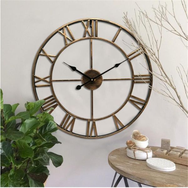 vintage large wall clock european style iron clocks retro creative home decor watch independent design
vintage large wall clock european style iron clocks retro creative home decor watch independent design