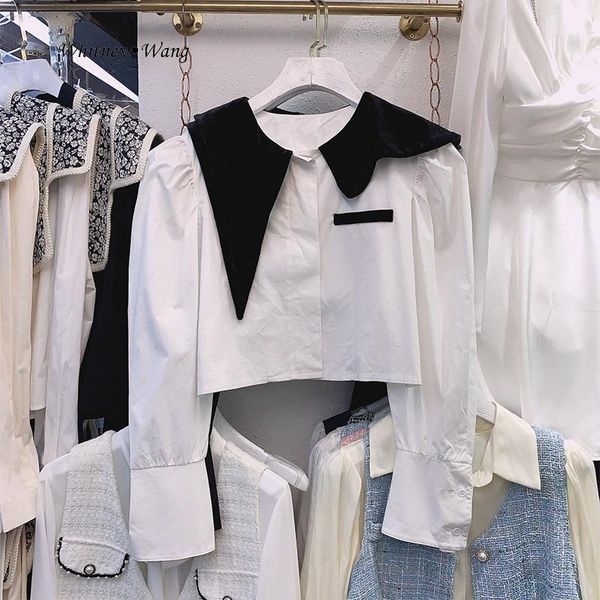 blouses fashion streetwear colors contrast velvet asymmetrical collar blouse women blusas lady shirt women's & shirts, White
blouses fashion streetwear colors contrast velvet asymmetrical collar blouse women blusas lady shirt women's & shirts, White