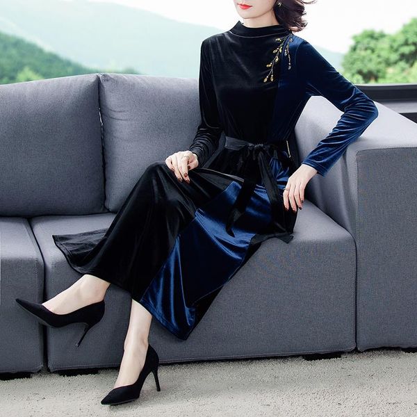 casual dresses vestidos plus size contrast velvet dress vintage long sleeve ladies patchwork robe longue femme vestido de mulher, Black;gray
casual dresses vestidos plus size contrast velvet dress vintage long sleeve ladies patchwork robe longue femme vestido de mulher, Black;gray