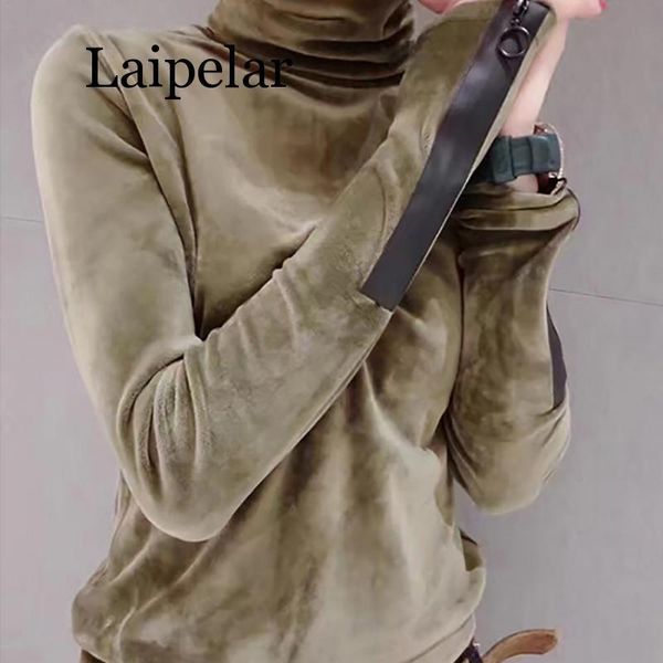 women's sweaters laipelar 2021 woman velvet warm bottom half turtleneck pullover fashion fall korean long sleeve sweater, White;black
women's sweaters laipelar 2021 woman velvet warm bottom half turtleneck pullover fashion fall korean long sleeve sweater, White;black