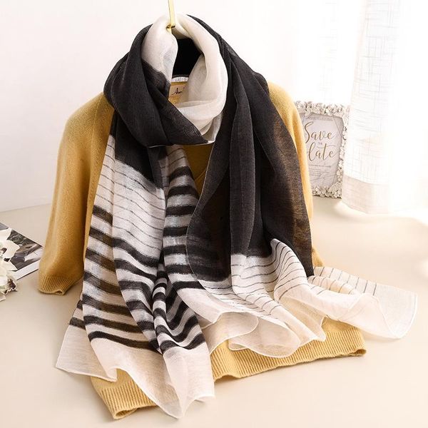 scarves 2021 silk scarf women soft long autumn winter fashion solid stripes shawls and wraps foulard pashmina hijab, Blue;gray
scarves 2021 silk scarf women soft long autumn winter fashion solid stripes shawls and wraps foulard pashmina hijab, Blue;gray