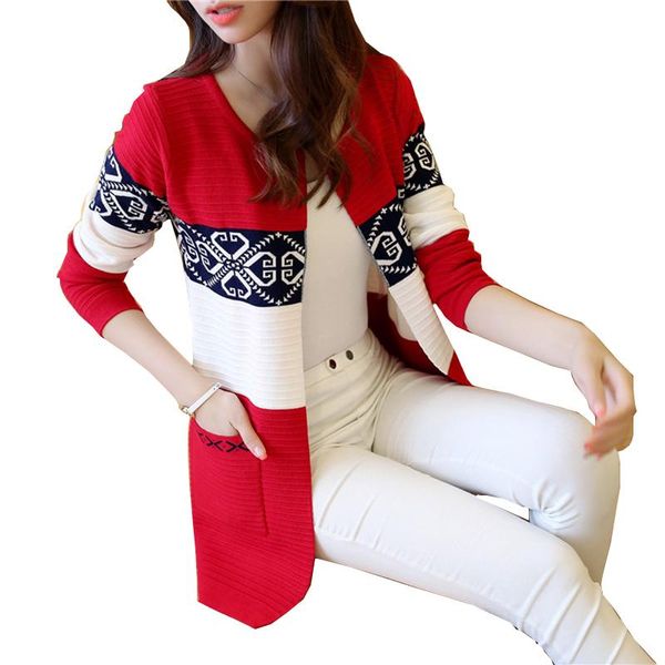 women's sweaters long 2021 women autumn all-match patchwork full sleeve slim pocket print knitted casual cardigan sweater ym994, White;black
women's sweaters long 2021 women autumn all-match patchwork full sleeve slim pocket print knitted casual cardigan sweater ym994, White;black