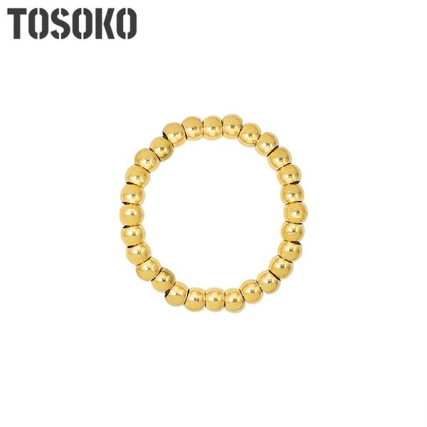 cluster rings tosoko stainless steel jewelry elastic ring small gold bead women's simple rope bsa149, Golden;silver
cluster rings tosoko stainless steel jewelry elastic ring small gold bead women's simple rope bsa149, Golden;silver