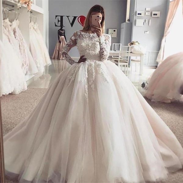 other wedding dresses boat neck puffy sheer long sleeves lace appliqued tulle bride bridal gown plus size custom vintage arabic dubai prince, White
other wedding dresses boat neck puffy sheer long sleeves lace appliqued tulle bride bridal gown plus size custom vintage arabic dubai prince, White