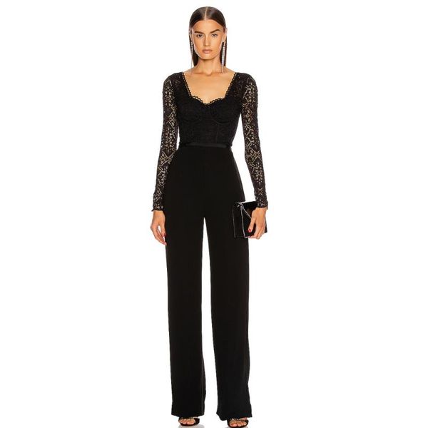 women's jumpsuits & rompers v-neck lace sleeve for women black bandage long jumpsuit homecoming celebrity elagant, Black;white
women's jumpsuits & rompers v-neck lace sleeve for women black bandage long jumpsuit homecoming celebrity elagant, Black;white