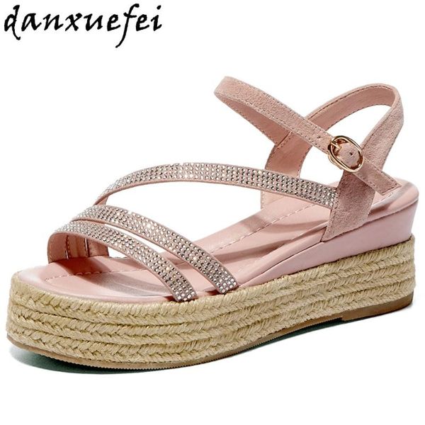 dress shoes women's natural seude leather narrow band cross strap crystal sumer wedge platforn sandals open toe ladies pumps, Black
dress shoes women's natural seude leather narrow band cross strap crystal sumer wedge platforn sandals open toe ladies pumps, Black