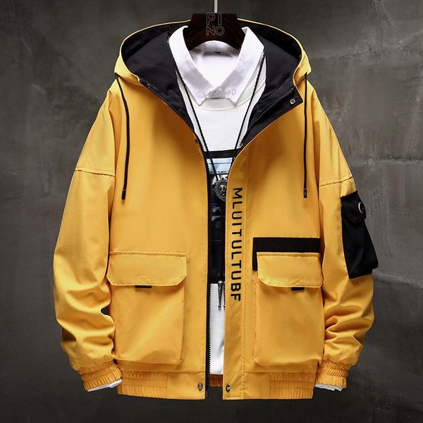men's jackets hip hop hooded jacket men loose 2021 autumn casual windbreaker handsome tide brand clothes streetwear multi-pocket coat m, Black;brown
men's jackets hip hop hooded jacket men loose 2021 autumn casual windbreaker handsome tide brand clothes streetwear multi-pocket coat m, Black;brown
