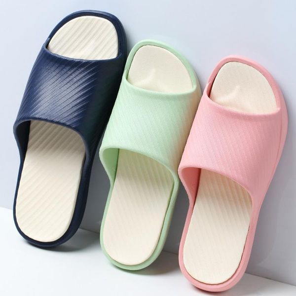 slippers spot female dual-purpose home men's non-slip soft bottom bath indoor shoes men, Black