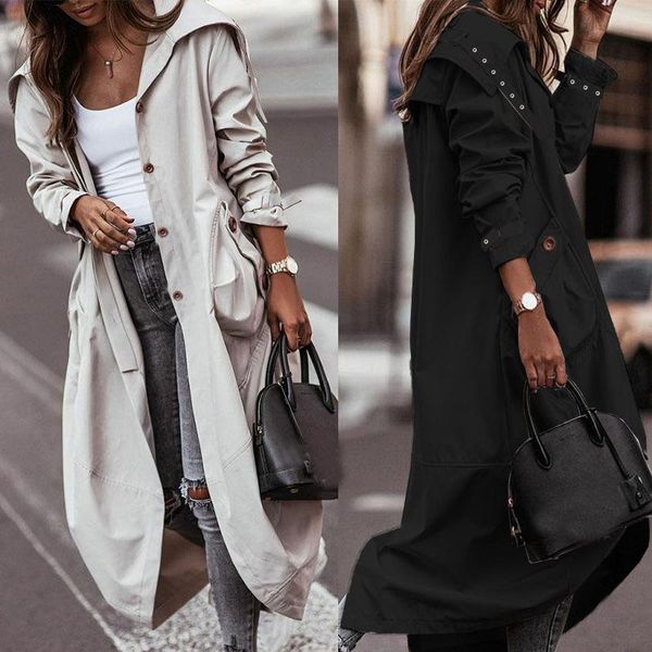 women's trench coats solid women long sleeve cardigan 2022 fashion autumn winter ladies casual overcoats elegant turn-down collar jack, Tan;black
women's trench coats solid women long sleeve cardigan 2022 fashion autumn winter ladies casual overcoats elegant turn-down collar jack, Tan;black