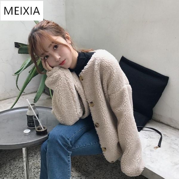 women's jackets autumn winter fleece coats korean the sweet loose plus velvet jacket coat woman tide women, Black;brown
women's jackets autumn winter fleece coats korean the sweet loose plus velvet jacket coat woman tide women, Black;brown