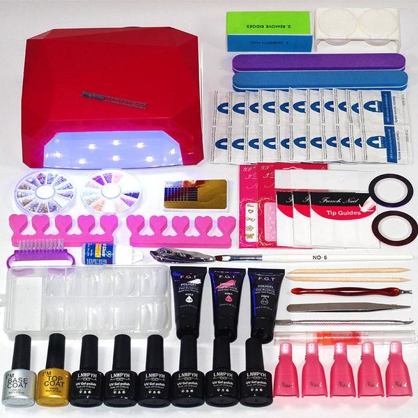 nail art kits 36w or 48w led lamp set for manicure extension uv gel kit choose 6 colors polish base coat
nail art kits 36w or 48w led lamp set for manicure extension uv gel kit choose 6 colors polish base coat