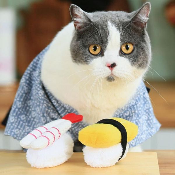 cat toys pet catnip toy plush sushi chew interactive kitten play for teeth grinding supply