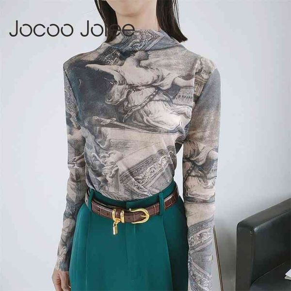 spring renaissance print vintage turtleneck long sleeve women spandex bodycon blouse ladies slim 210416, White
spring renaissance print vintage turtleneck long sleeve women spandex bodycon blouse ladies slim 210416, White