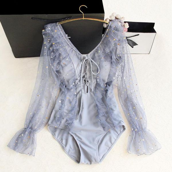 one-piece suits staerk spas ins wind fairy female sense of plastic triangle lace swimsuit conservative long-sleeved belly show thin
one-piece suits staerk spas ins wind fairy female sense of plastic triangle lace swimsuit conservative long-sleeved belly show thin