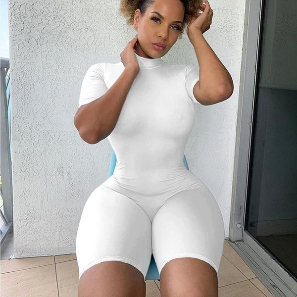 casual bodysuit sportwear women jumpsuits short sleeve summer solid color, Black;white
casual bodysuit sportwear women jumpsuits short sleeve summer solid color, Black;white