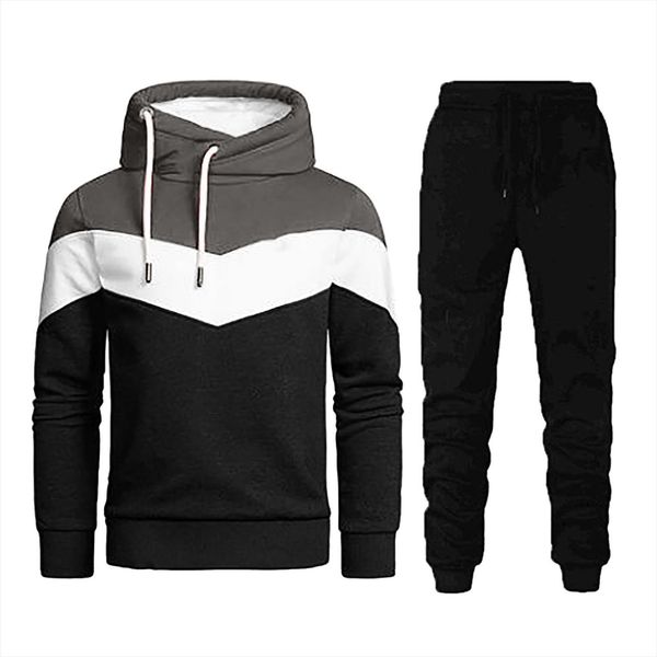 spring streetwear casual set color men tracksuit contrast hoodies sportswear two pieces pants sports suit, Gray
spring streetwear casual set color men tracksuit contrast hoodies sportswear two pieces pants sports suit, Gray