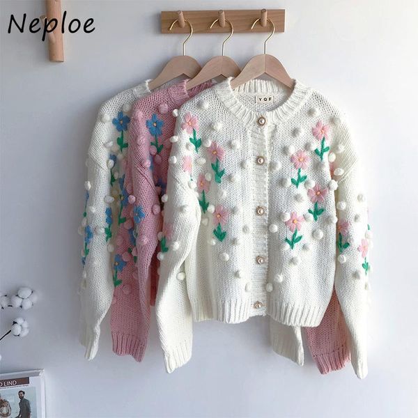 women's knits & tees neploe gentle sweet embroidery flowers knitted cardigan female o-neck ladies sweater jacket women loose outer wear, White
women's knits & tees neploe gentle sweet embroidery flowers knitted cardigan female o-neck ladies sweater jacket women loose outer wear, White