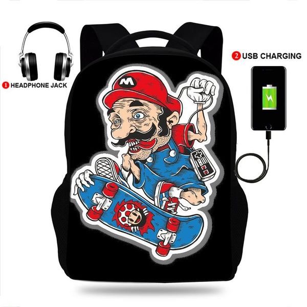 backpack skateboard usb charging boys girls travel bag for teenagers, school students
backpack skateboard usb charging boys girls travel bag for teenagers, school students