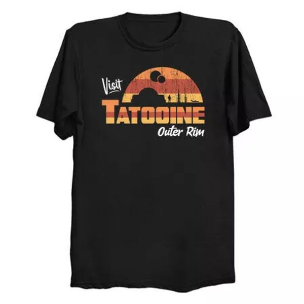 visit tatooine space wars galaxy outer rim alien vintage retro black tshirt, White;black
visit tatooine space wars galaxy outer rim alien vintage retro black tshirt, White;black