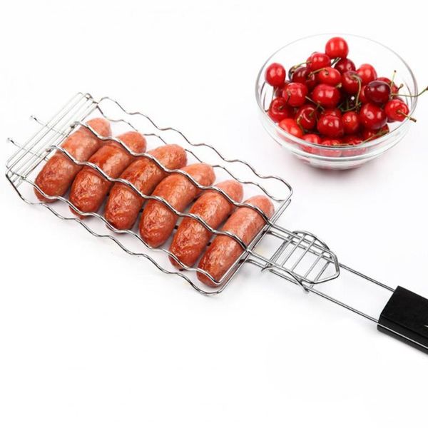 tools & accessories portable grilling basket 6 dogs stainless steel bbq sausage rack barbecue grill mesh clip for outdoor picnic
tools & accessories portable grilling basket 6 dogs stainless steel bbq sausage rack barbecue grill mesh clip for outdoor picnic