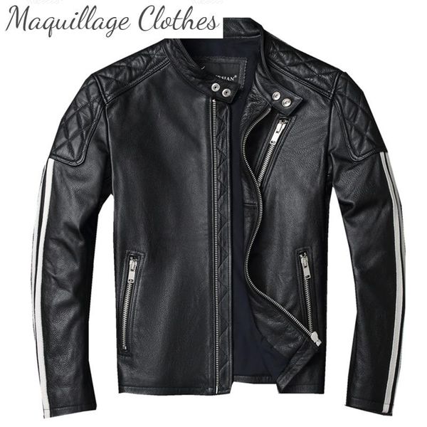 men's genuine leather jackets cowhide motorcycle jacket autumn coat large size s-5xl & faux, Black
men's genuine leather jackets cowhide motorcycle jacket autumn coat large size s-5xl & faux, Black