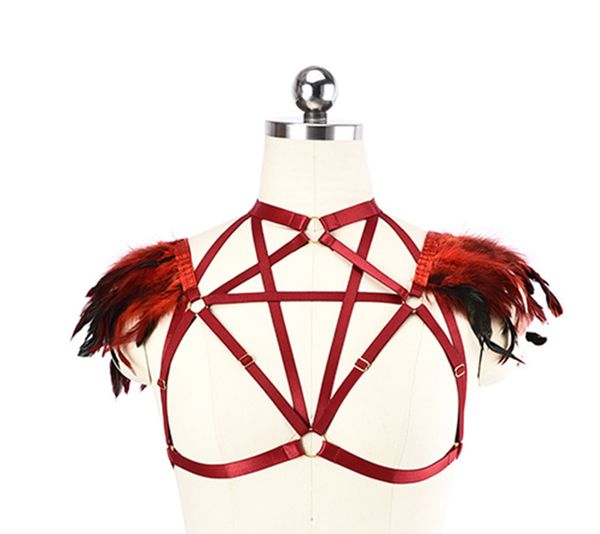 o0723 same harness underwear feather hollowed out prom queen fun strap bra, Black;white
o0723 same harness underwear feather hollowed out prom queen fun strap bra, Black;white