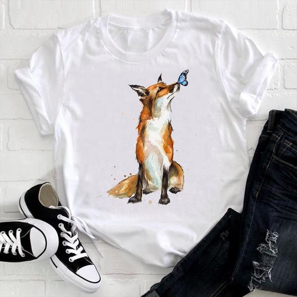 men short sleeve korean t shirts style mens fox printing clothing trend animal clothes ladies graphic print female, White;black
men short sleeve korean t shirts style mens fox printing clothing trend animal clothes ladies graphic print female, White;black
