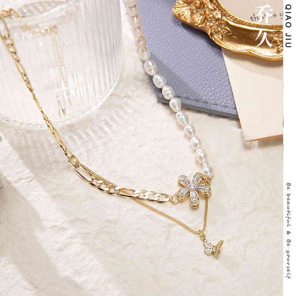 butterfly pendant freshwater pearl necklace exquisite light luxury accessories crystal flower clavicle chain temperament simple, Silver
butterfly pendant freshwater pearl necklace exquisite light luxury accessories crystal flower clavicle chain temperament simple, Silver