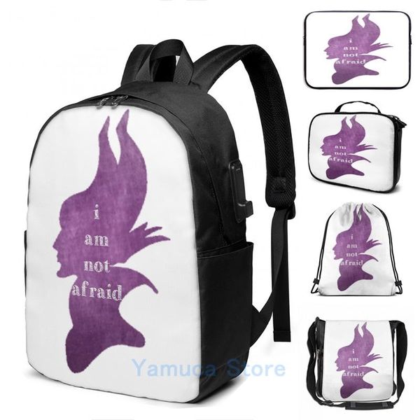 backpack funny graphic print not afraid usb charge men school bags women bag travel laptop
backpack funny graphic print not afraid usb charge men school bags women bag travel laptop