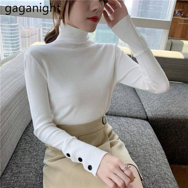 women's sweaters gaganight casual turtleneck sweater solid button pullovers long sleeve elegant chic korean fashion autumn winter femal, White;black
women's sweaters gaganight casual turtleneck sweater solid button pullovers long sleeve elegant chic korean fashion autumn winter femal, White;black