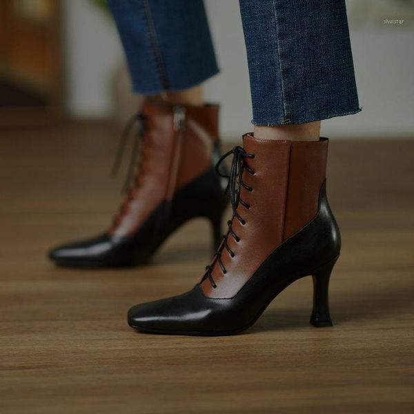 boots women ankle genuine leather autumn winter warm high heels shoes woman round toe cross-tied quality1, Black
boots women ankle genuine leather autumn winter warm high heels shoes woman round toe cross-tied quality1, Black