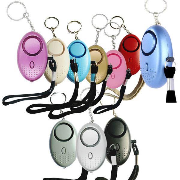 Image of 130db Egg Shape Self Defense Alarm Keychain Pendant Personalize Flashlight Personal Safty Key Chain Charm Car Keyring