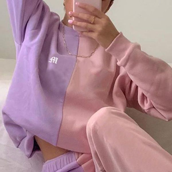 women's hoodies & sweatshirts e-girl patchwork pink purple crewneck sweatshirt autumn casual loose long sleeve sweat shirt women embroi, Black
women's hoodies & sweatshirts e-girl patchwork pink purple crewneck sweatshirt autumn casual loose long sleeve sweat shirt women embroi, Black