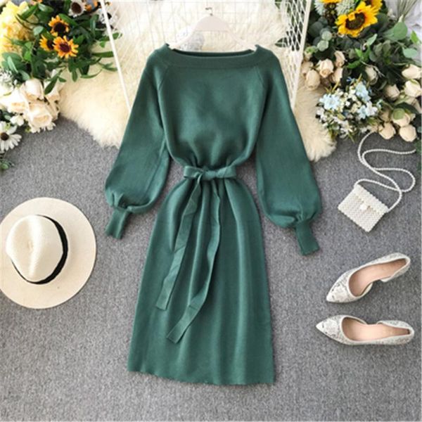 casual dresses spring autumn fashion elegant knitted sweater women dress 2021 ladies bandage party green midi vestidos pz2808, Black;gray
casual dresses spring autumn fashion elegant knitted sweater women dress 2021 ladies bandage party green midi vestidos pz2808, Black;gray