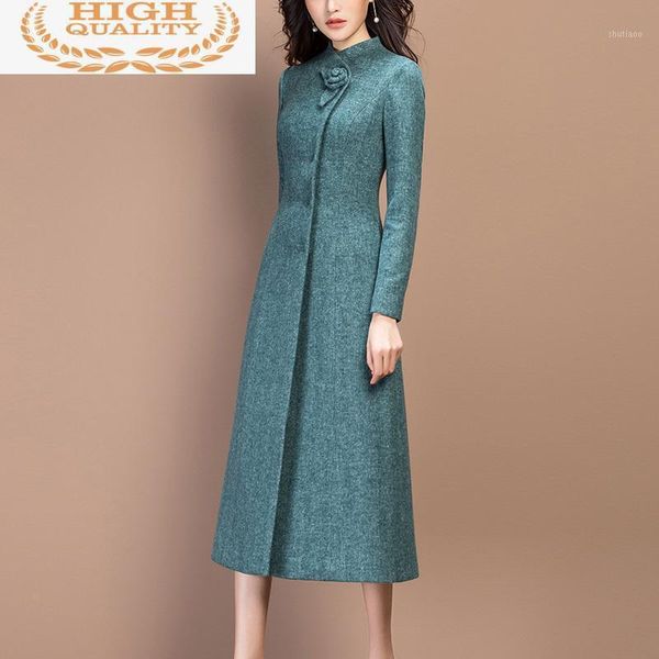 coat female wool jacket autumn winter women clothes 2021 elegant woolen coats and jackets long abrigo mujer women's & blends, Black 
coat female wool jacket autumn winter women clothes 2021 elegant woolen coats and jackets long abrigo mujer women's & blends, Black