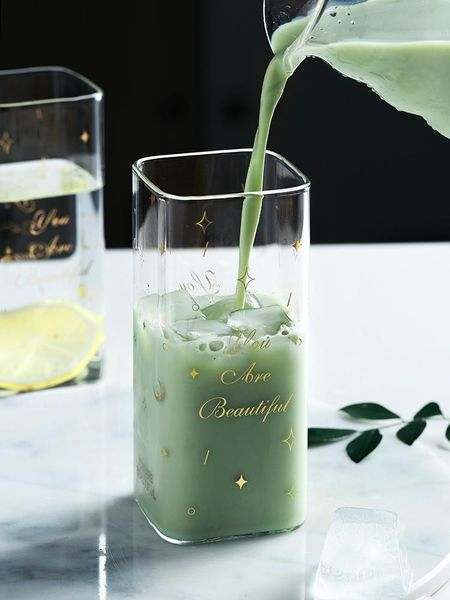 nordic square glass cup creative gold milk cartoon high transparent minimalist vasos cristal agua home garden bl50bl wine glasses
nordic square glass cup creative gold milk cartoon high transparent minimalist vasos cristal agua home garden bl50bl wine glasses