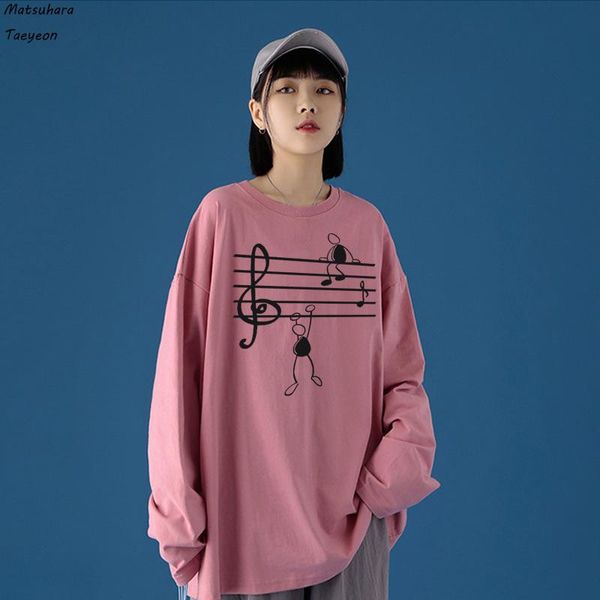 women's t-shirt funny printed t shirt women autumn music notes print long sleeve tshirts harajuku girl casual large size loose top, White
women's t-shirt funny printed t shirt women autumn music notes print long sleeve tshirts harajuku girl casual large size loose top, White
