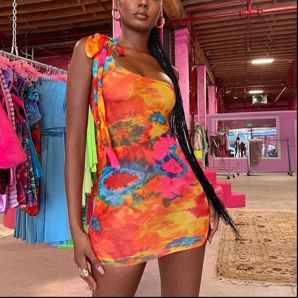 women dresses tie dye bodycon dress one shoulder bandage fashion party mini sleeveless skinny print, Black;gray
women dresses tie dye bodycon dress one shoulder bandage fashion party mini sleeveless skinny print, Black;gray