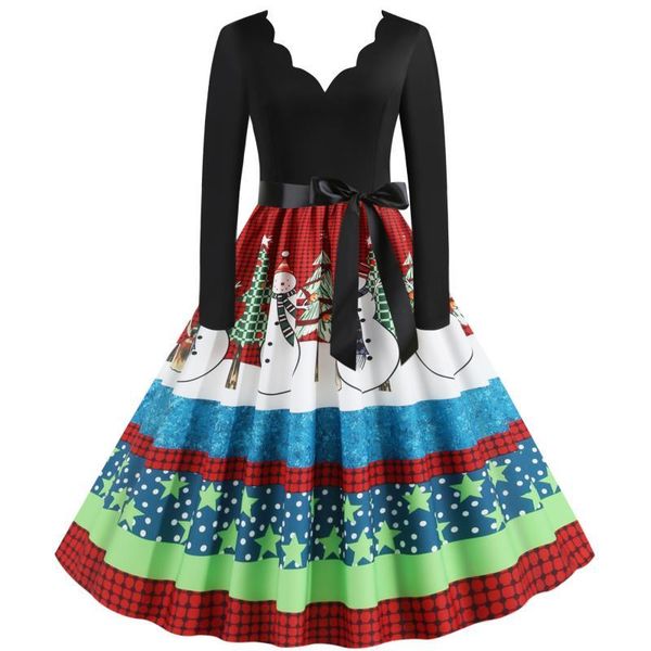 casual dresses s-3xl size christmas dress women print elegant vintage high waist v neck long sleeve fall winter pinup xmas party sundress, Black;gray
casual dresses s-3xl size christmas dress women print elegant vintage high waist v neck long sleeve fall winter pinup xmas party sundress, Black;gray