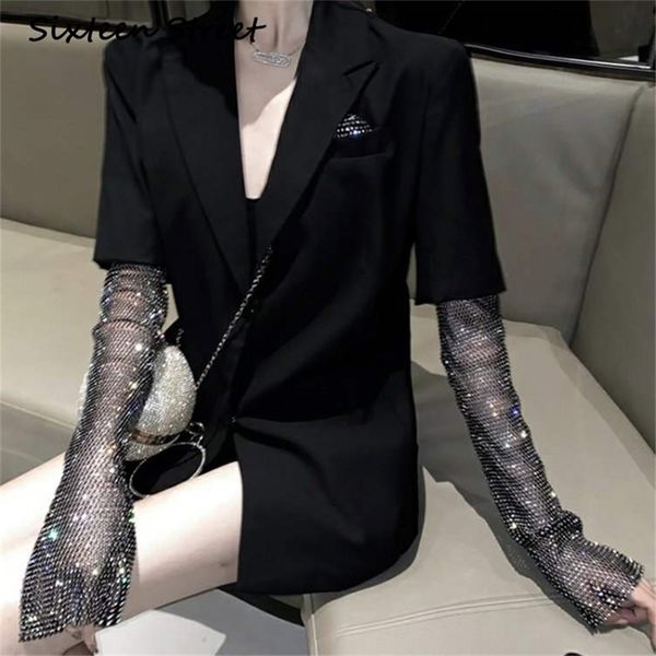 woman blazer jacket diamond sleeve bing autumn winter notch collar streetwear black blazer coat female runway fashion 210603, White;black
woman blazer jacket diamond sleeve bing autumn winter notch collar streetwear black blazer coat female runway fashion 210603, White;black