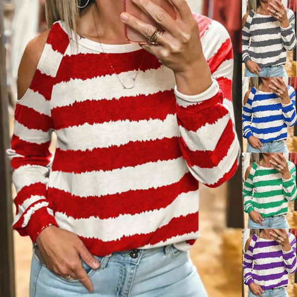 women's t-shirt clothing hollow autumn winter tie-dye striped printed round neck long sleeve plus size 2022, White
women's t-shirt clothing hollow autumn winter tie-dye striped printed round neck long sleeve plus size 2022, White