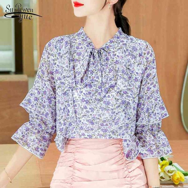 korean printed bow chiffon blouse summer women and blouses elegant office lady floral shirts clothing blusas 9578 210521, White
korean printed bow chiffon blouse summer women and blouses elegant office lady floral shirts clothing blusas 9578 210521, White