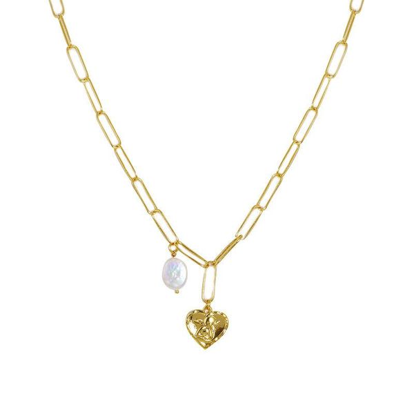 european and american natural baroque pearl vintage gold lovely cupid angel necklace female pendant necklaces, Silver
european and american natural baroque pearl vintage gold lovely cupid angel necklace female pendant necklaces, Silver